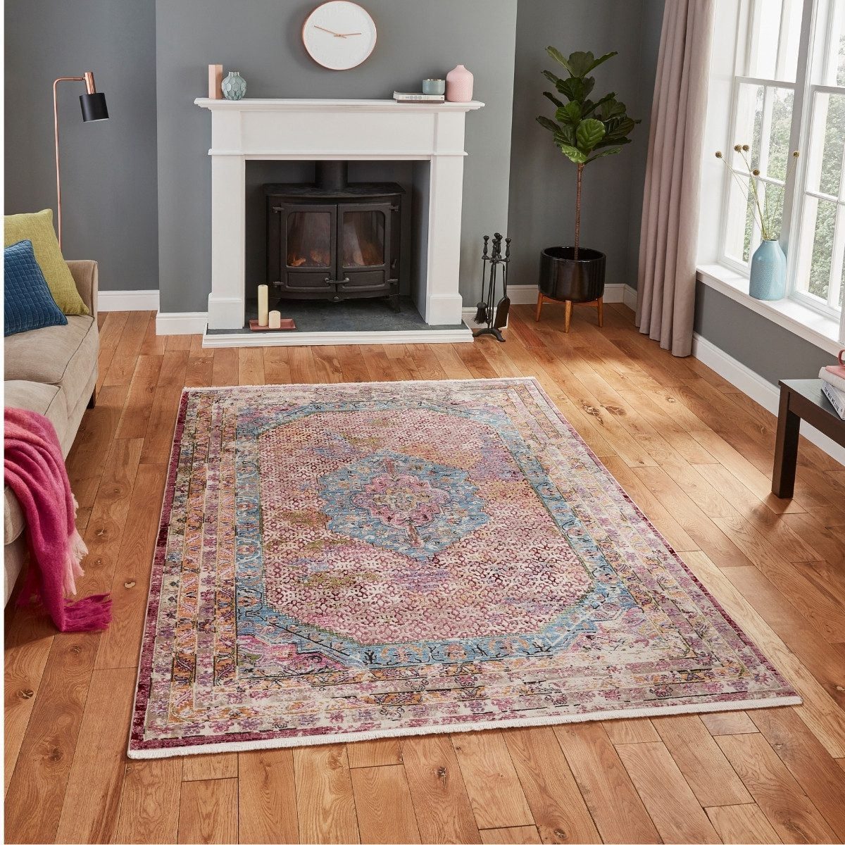 Athena Antique Style Distressed Area Rug