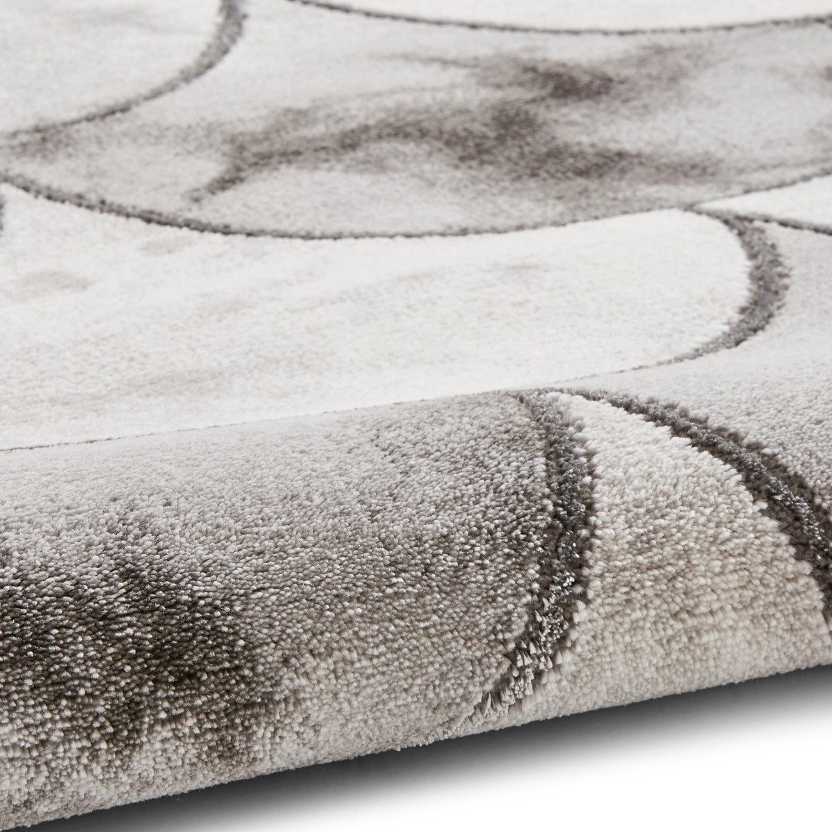 Craft Fish Scale Grey and Silver Rug