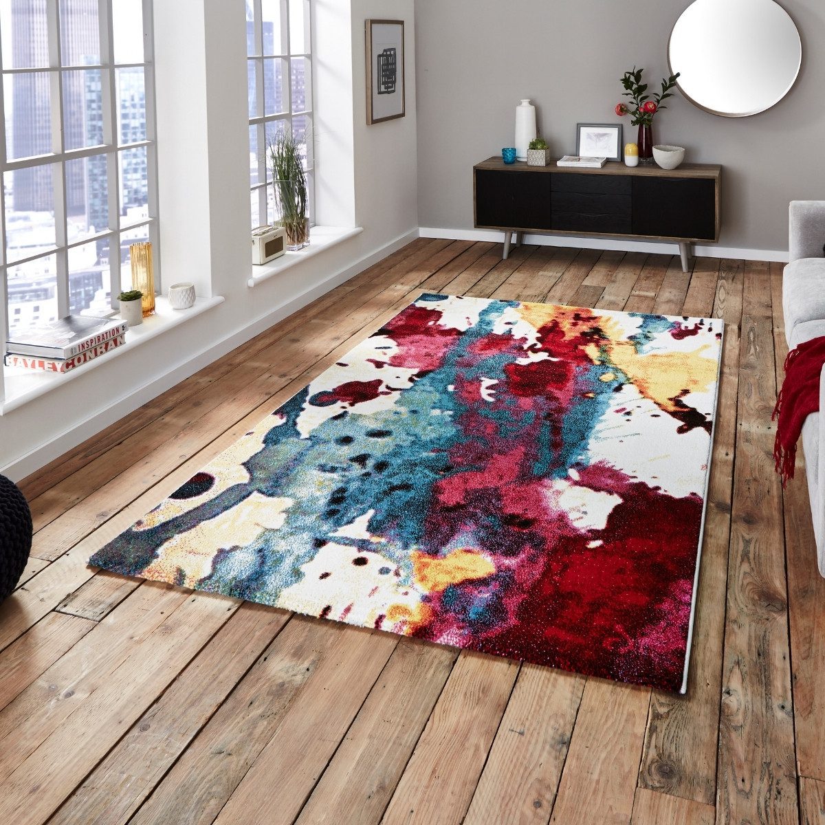 Sunrise Colourful Abstract Rug