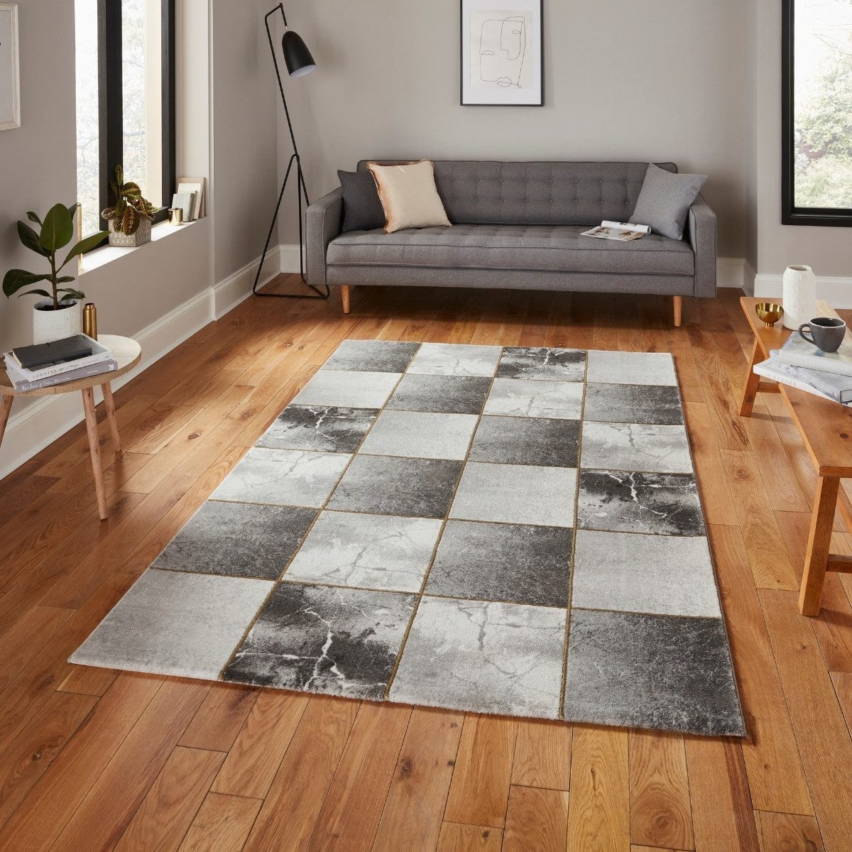 Craft Geometric Squares Rug