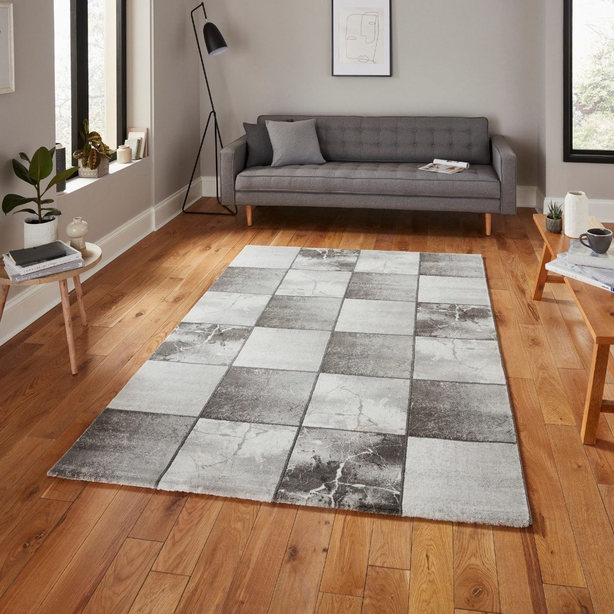 Craft Geometric Squares Rug