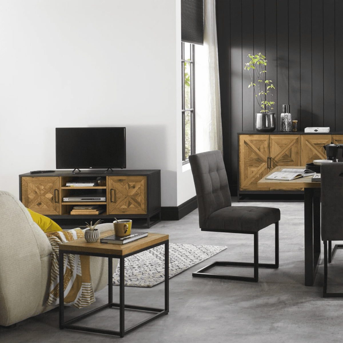 2003-04 - Inishmore Oak and Metal Side Table - 4