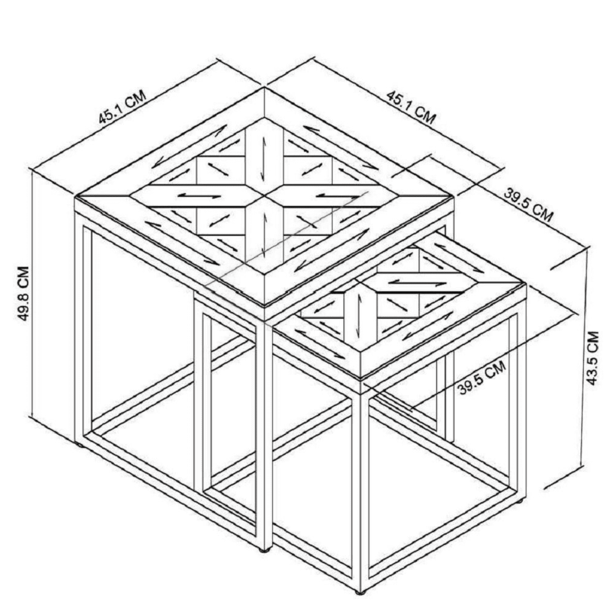 2003-07 - Inishmore Metal and Wood Nest of Tables - 5