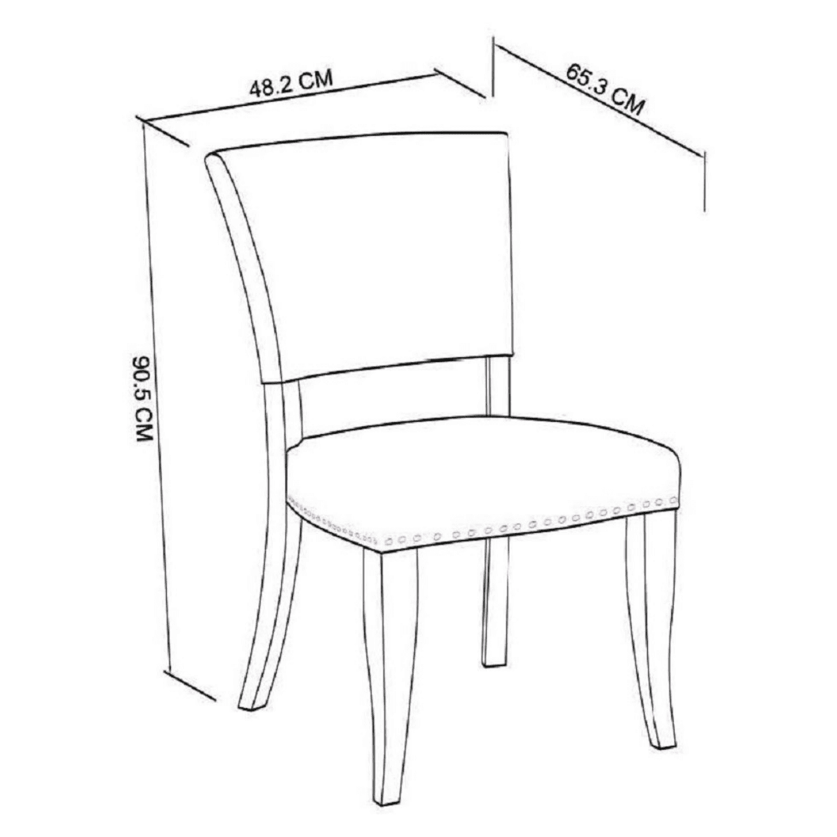 2003-09U-DGY - Inishmore Grey Fabric Dining Chair - 7