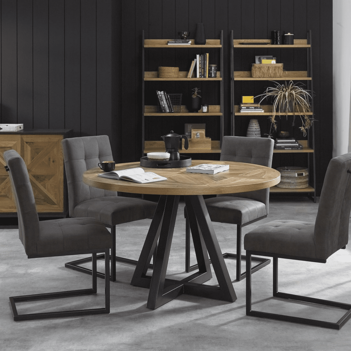 2003-09UC-DGY - Inishmore Metal Base Dining Chair - 7