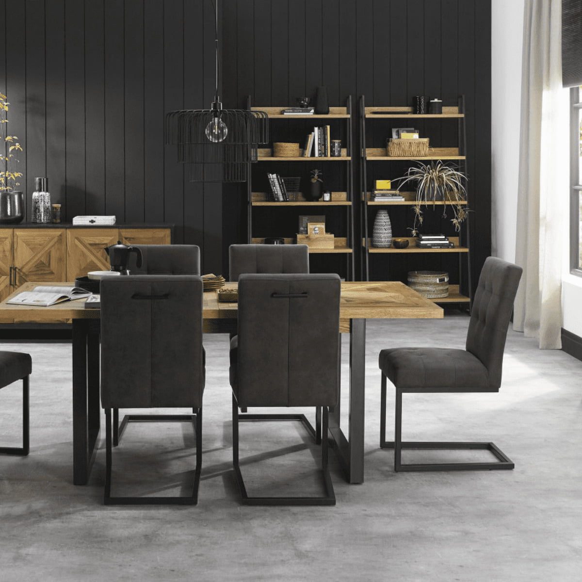 2003-09UC-DGY - Inishmore Metal Base Dining Chair - 8