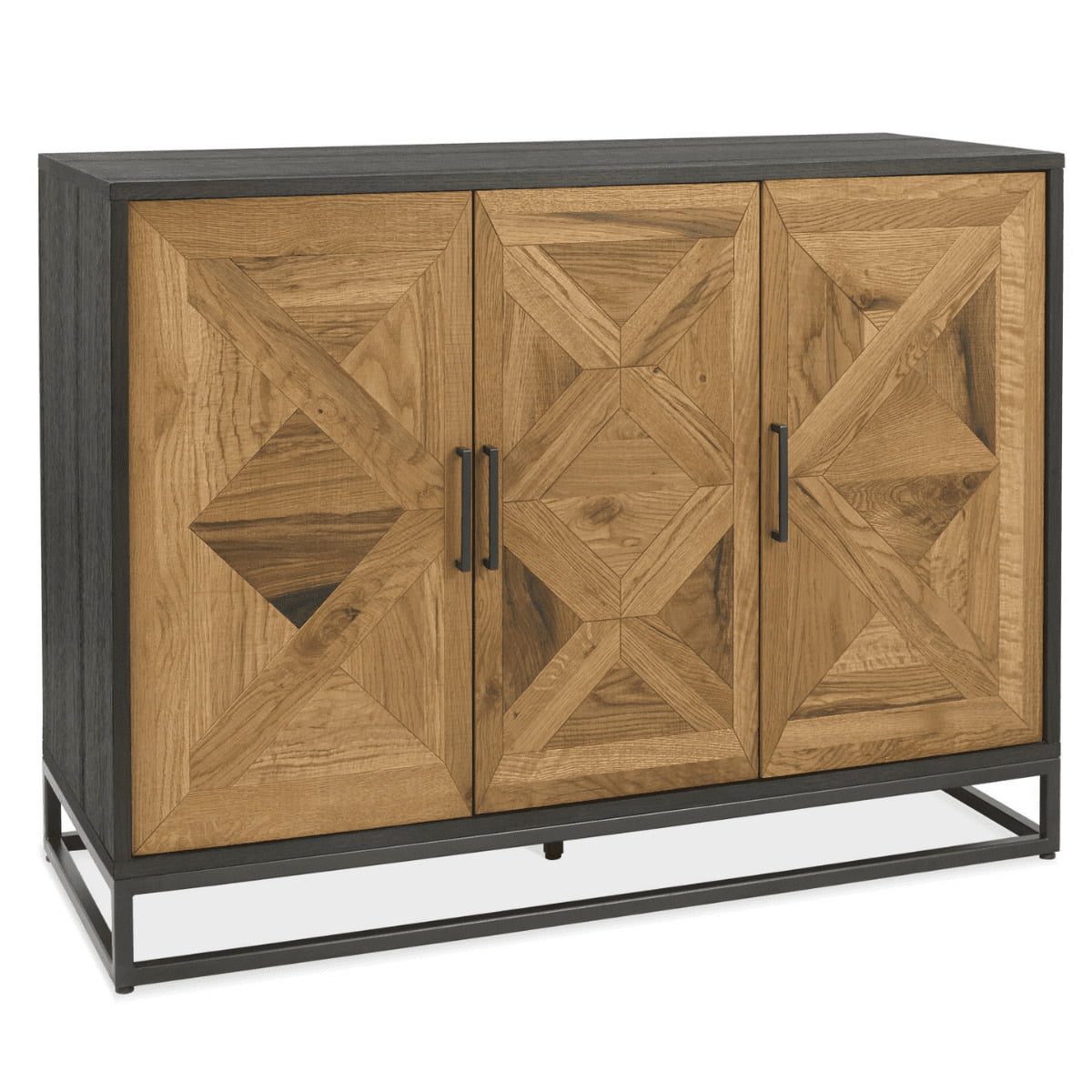 2003-10 - Inishmore Narrow Wood and Black Metal Sideboard - 1