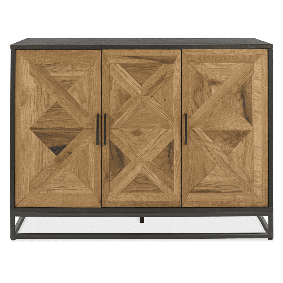 2003-10 - Inishmore Narrow Wood and Black Metal Sideboard - 2