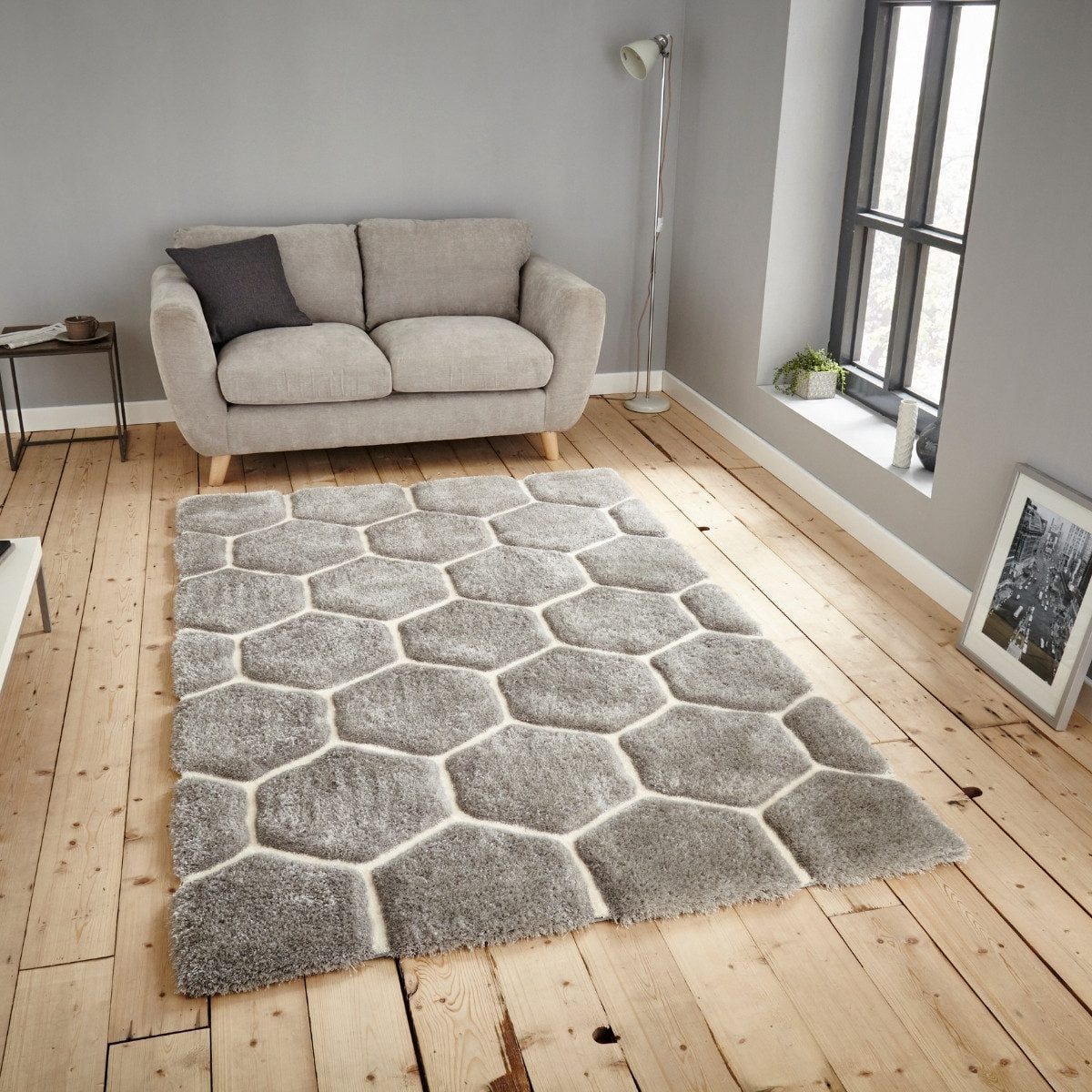 Noble House High Pile Geometric Rug