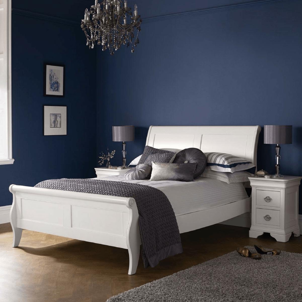 Chanel White Panel Bed