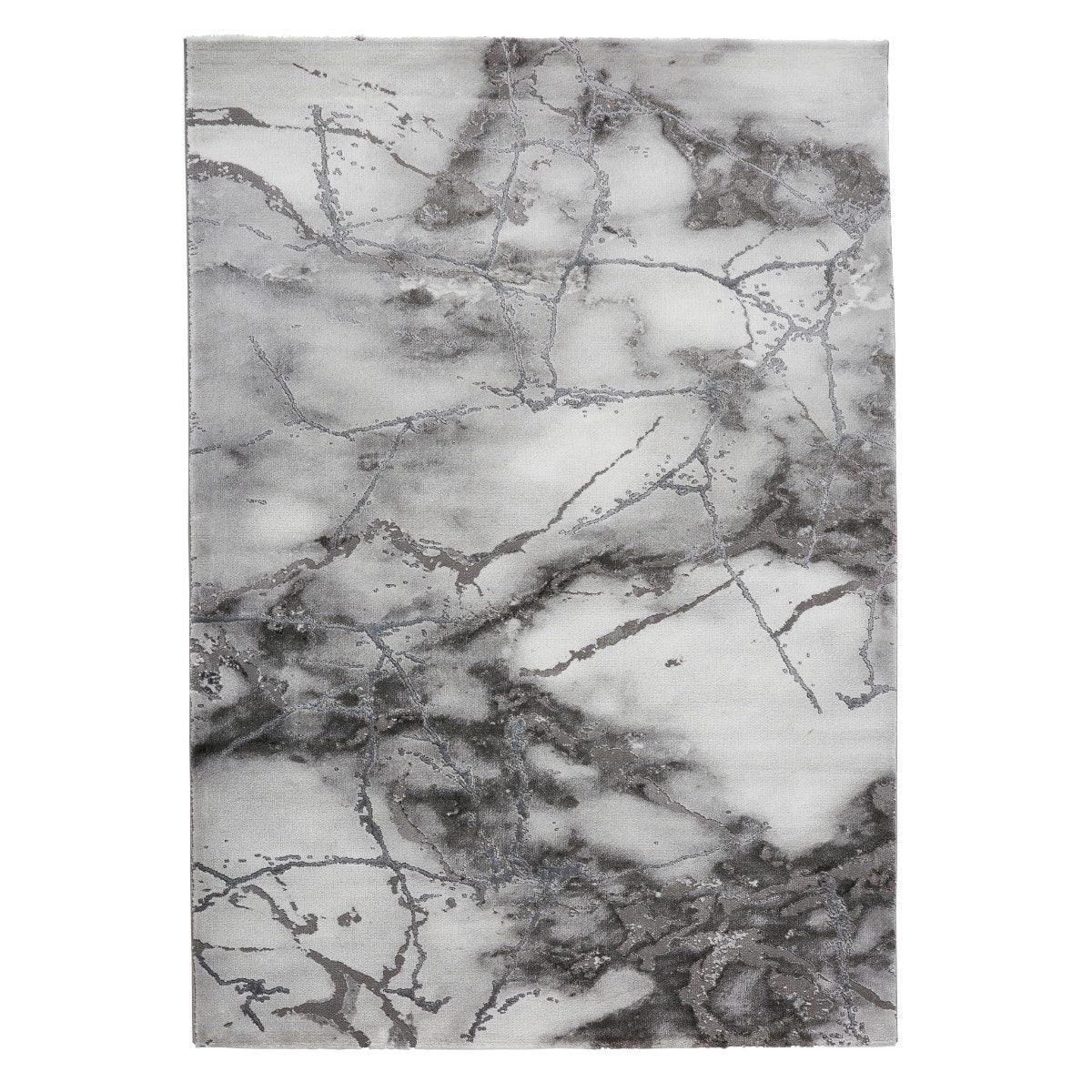 Craft Metallic and Ivory Abstract Rug