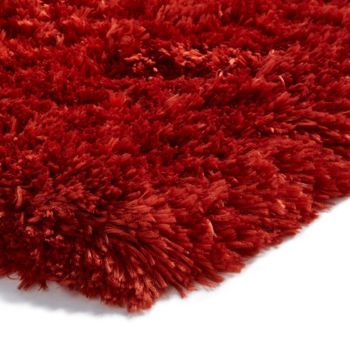Polar Terracotta Red Shag Rug