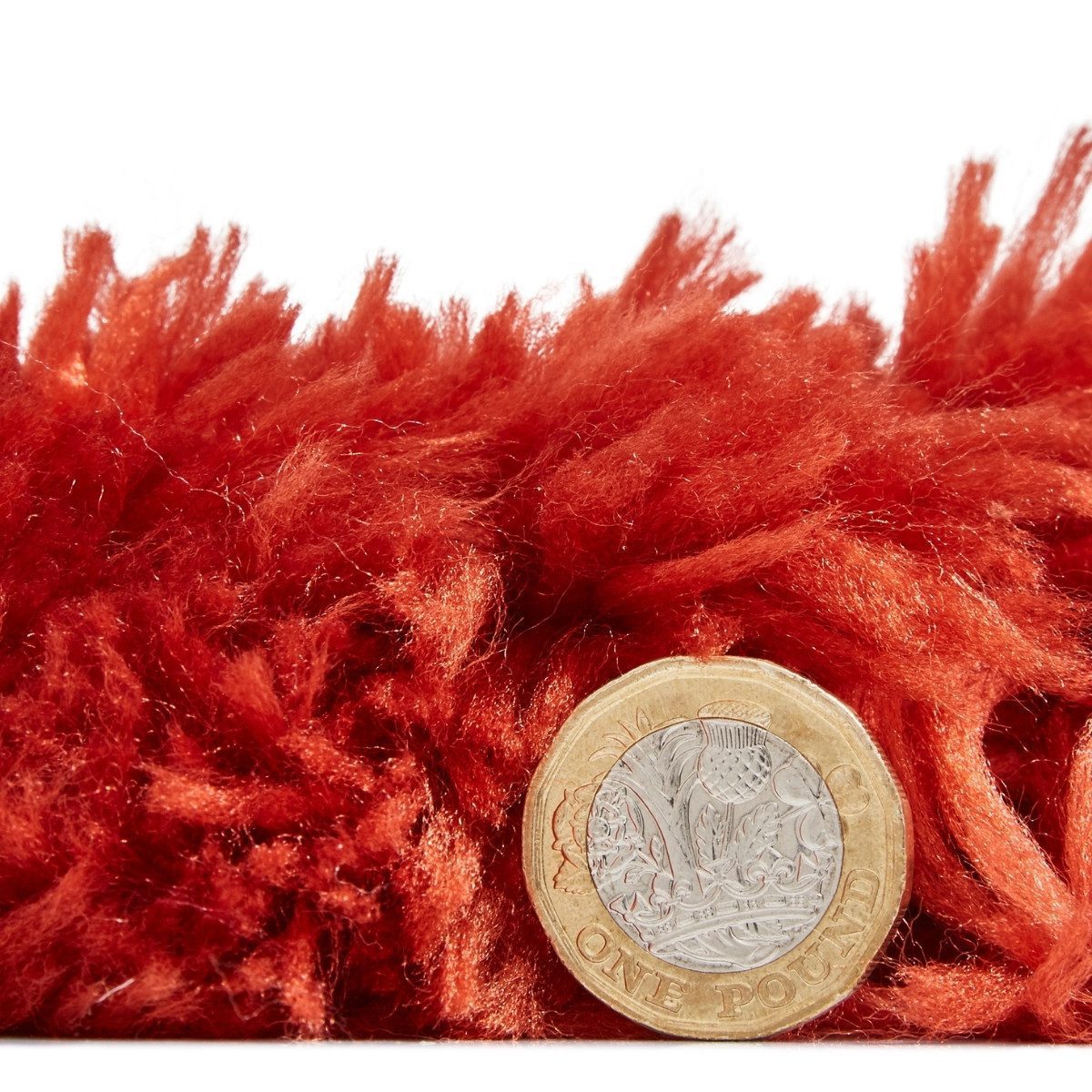 Polar Terracotta Red Shag Rug