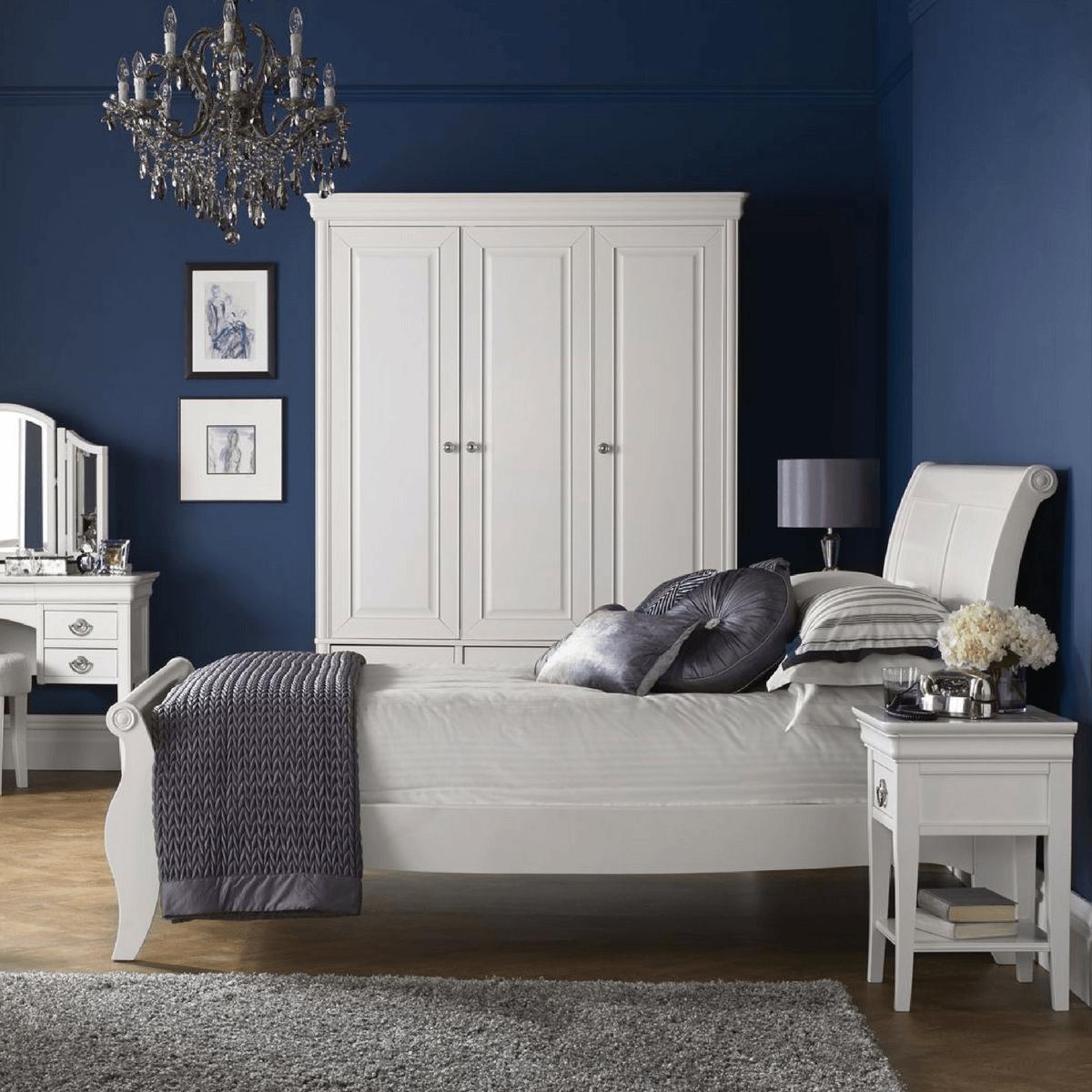 Chanel White Panel Bed