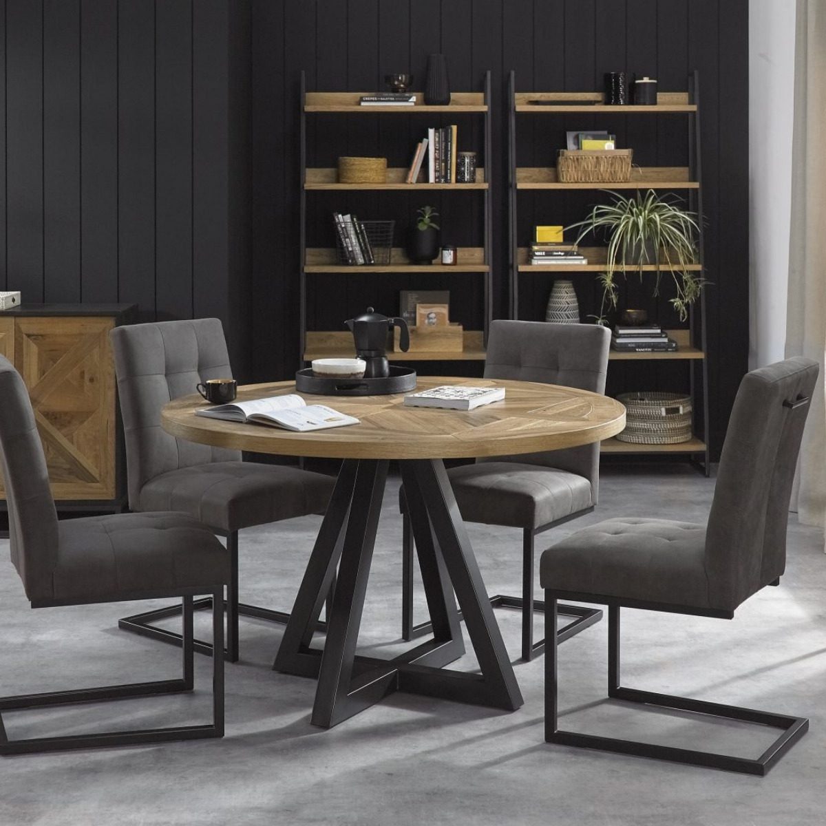 Inishmore Rustic Oak Round Table