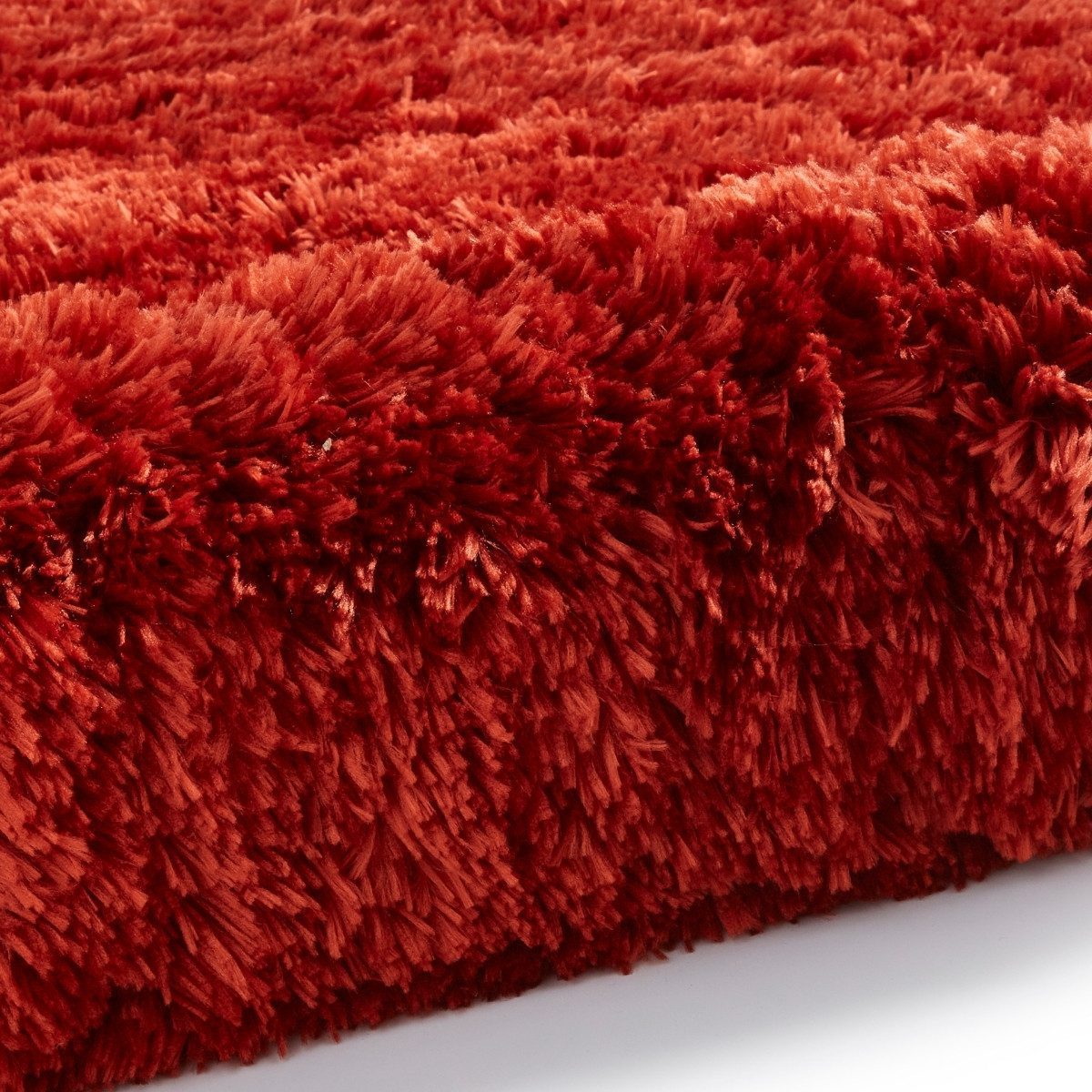 Polar Terracotta Red Shag Rug
