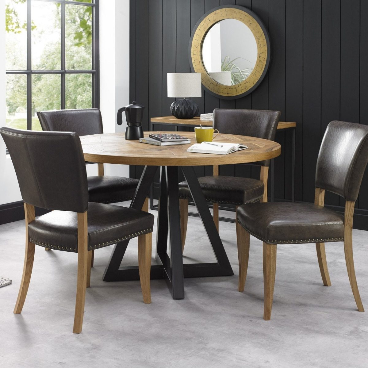 Inishmore Rustic Oak Round Table