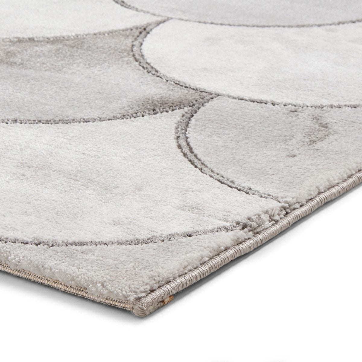 Craft Fish Scale Grey and Silver Rug