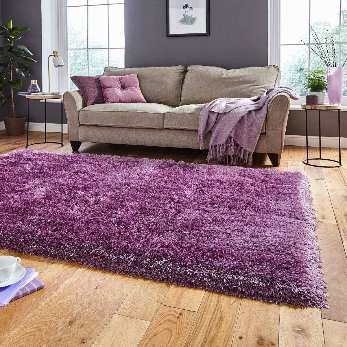 Montana Lilac Shag Rug