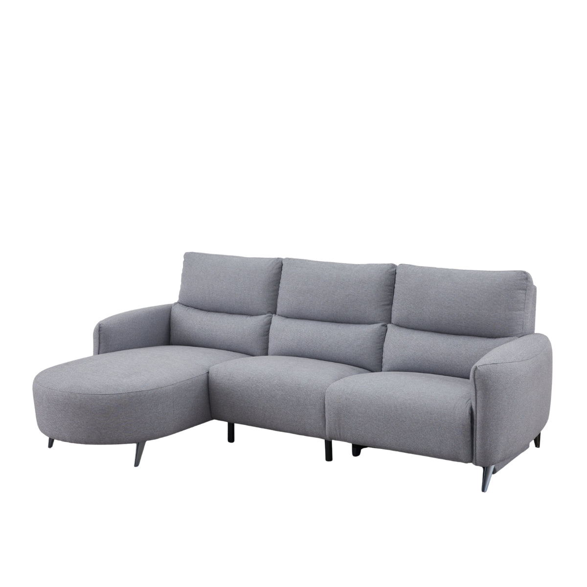 Aoife Grey Fabric 3 Seater Chaise Sofa - 3