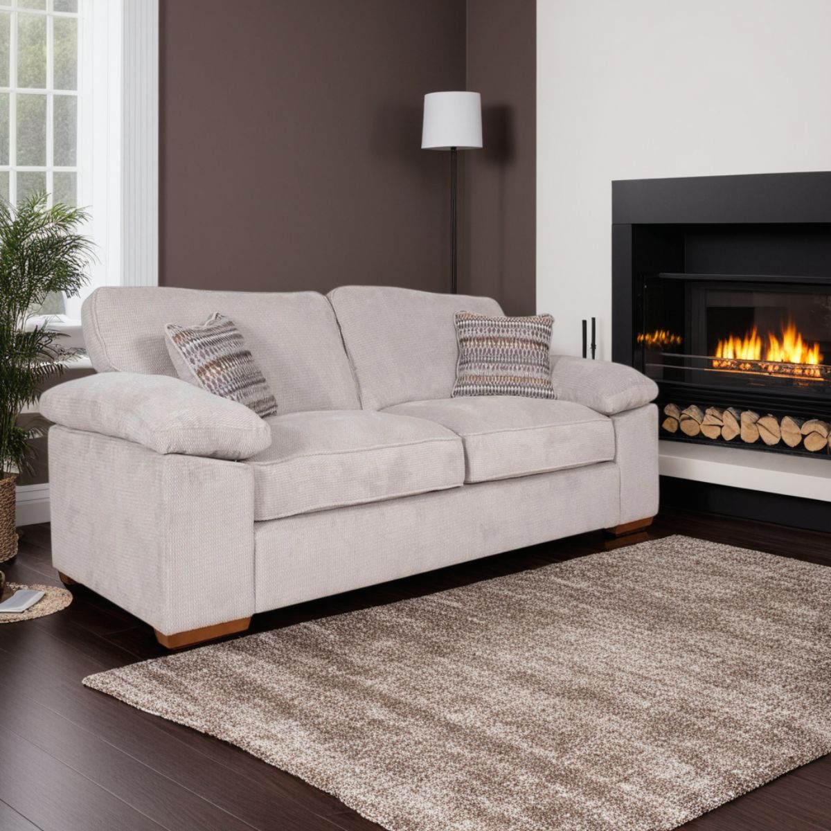 April Contemporary 3 Seater Sofa