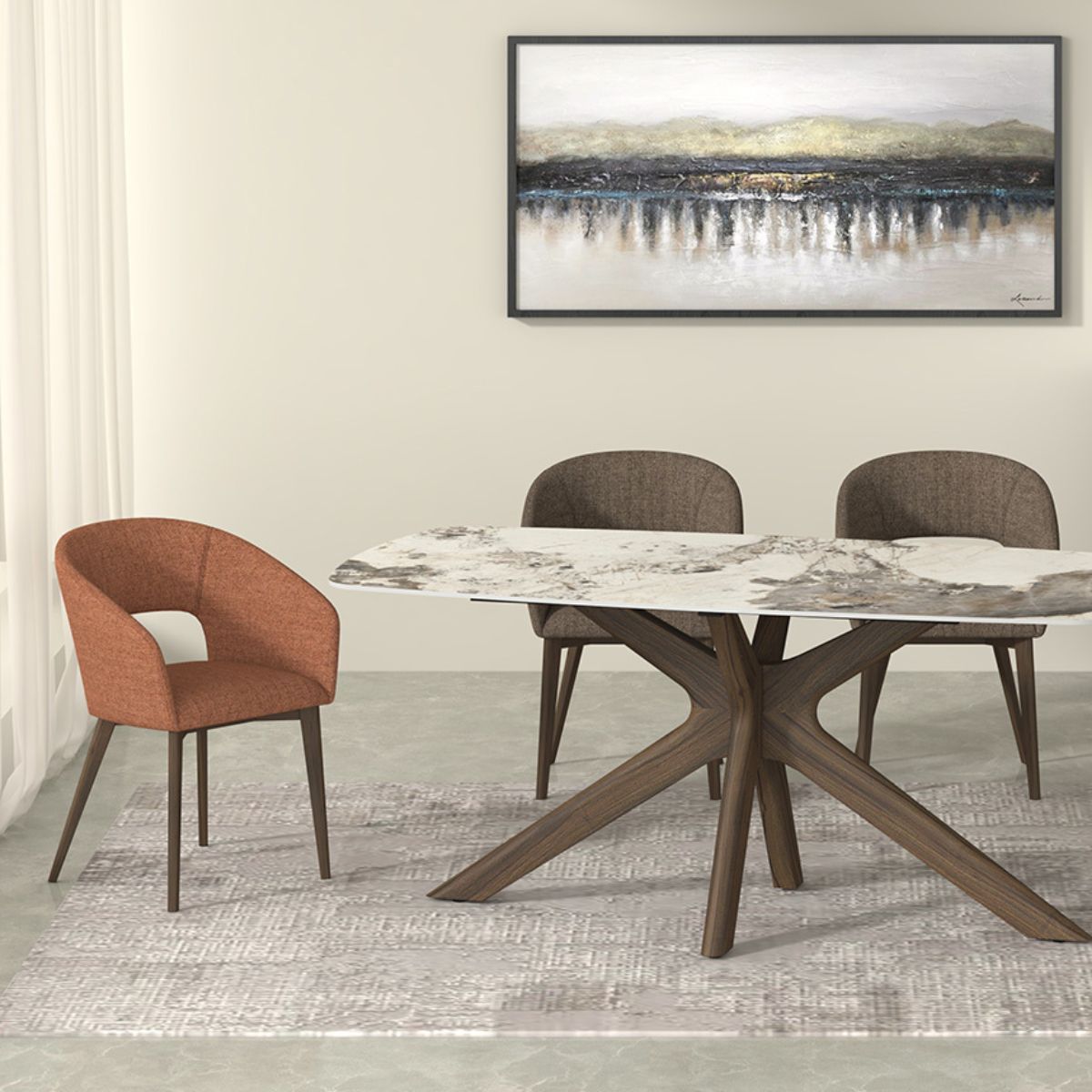 Aster Curved Back Dining Chairs