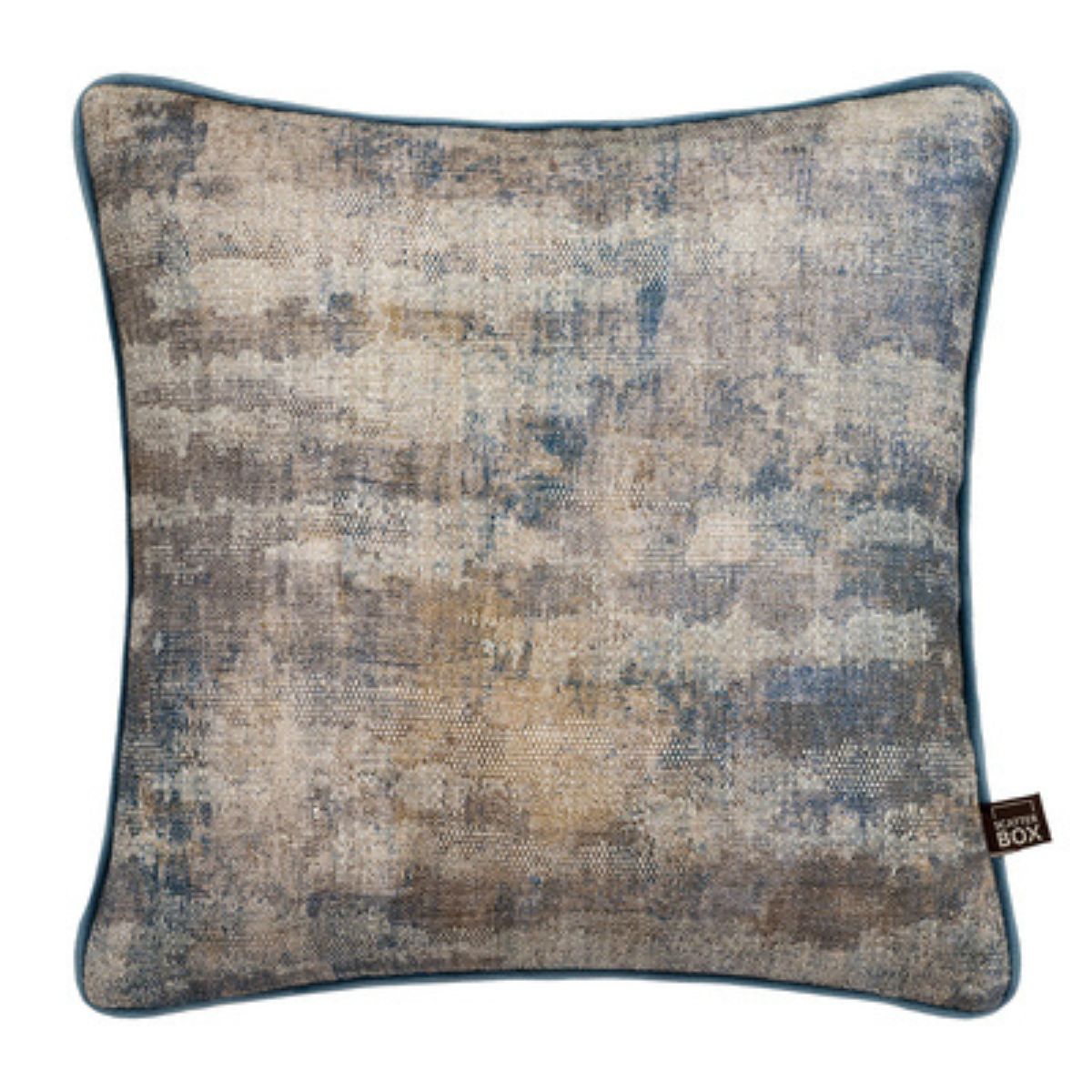 Avianna Watercolour Woven Jacquard Cushion Blue 43x43 - 1