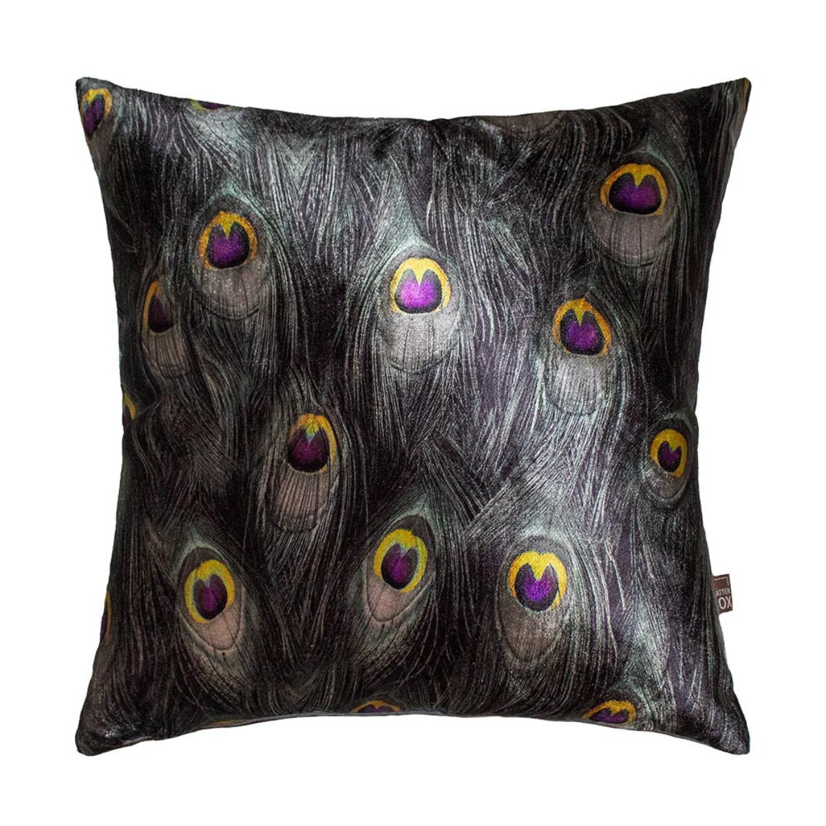 Azure Exotic Peacock Cushion Purple - 1