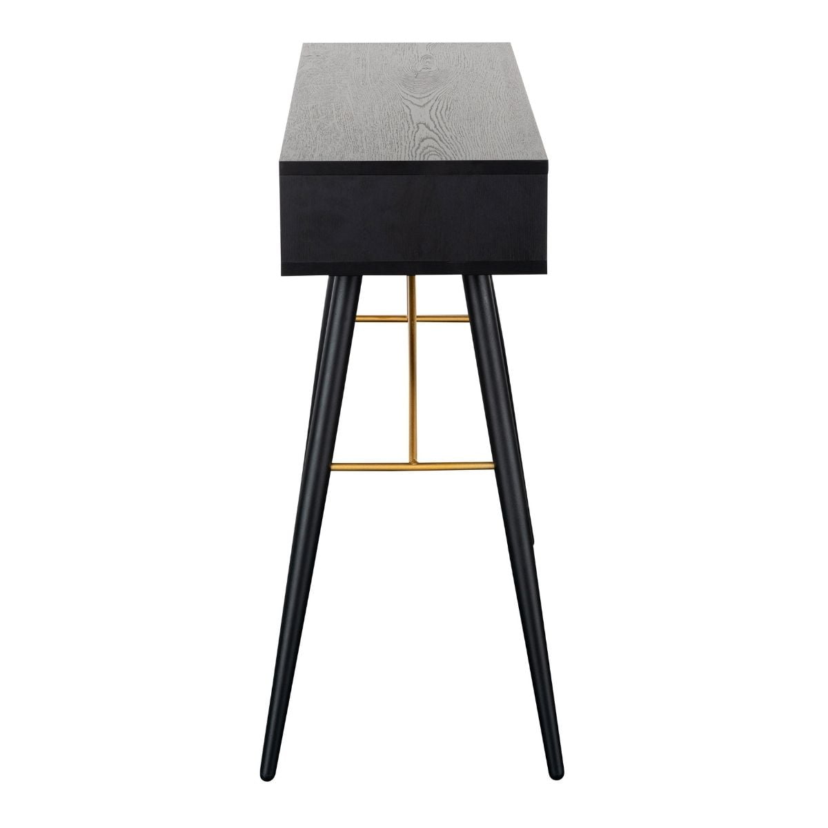 BAR-009-BK - Bulgary Console Table 0.9M Black and Copper Black and Copper - 3