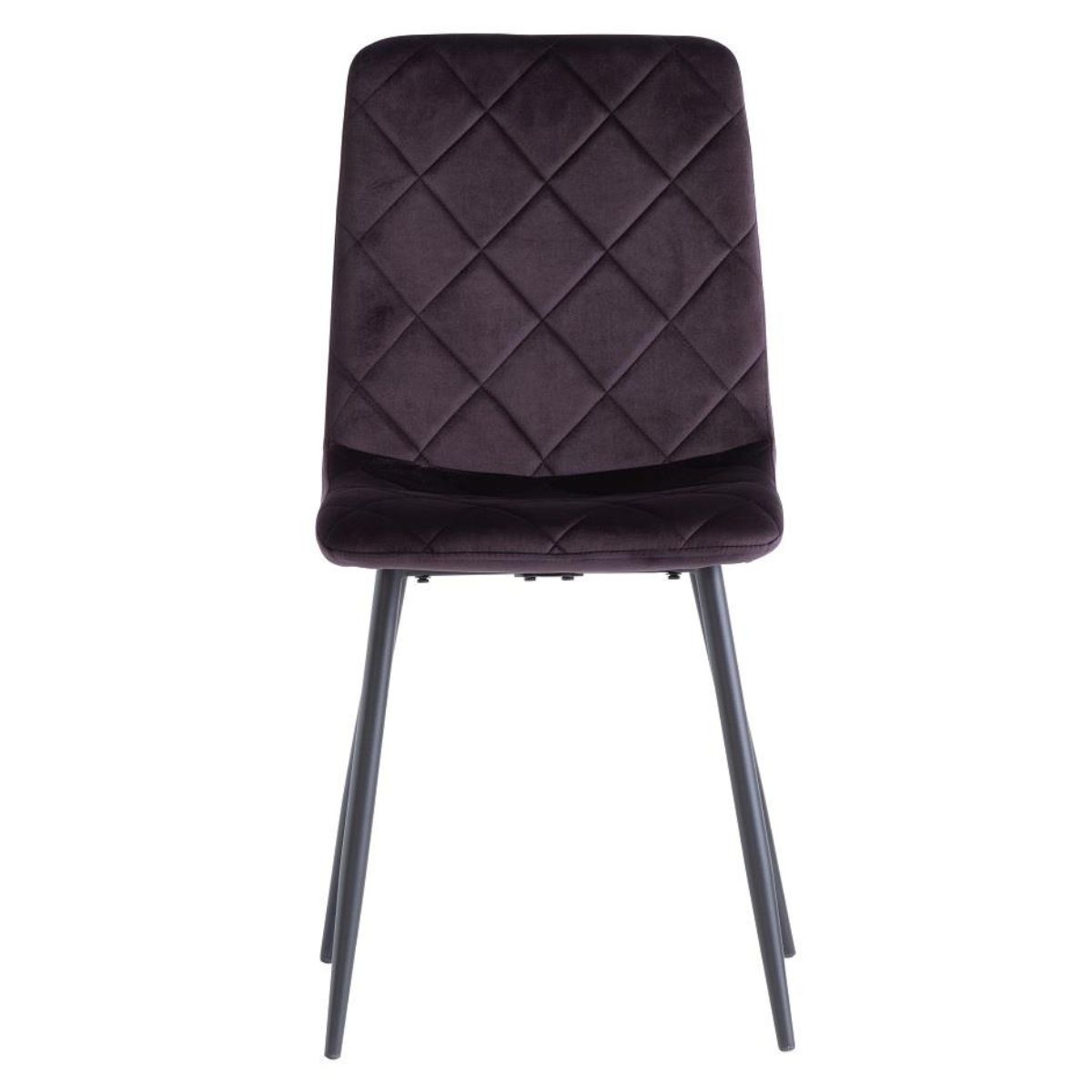 purple velvet diamond chair with cross stitch