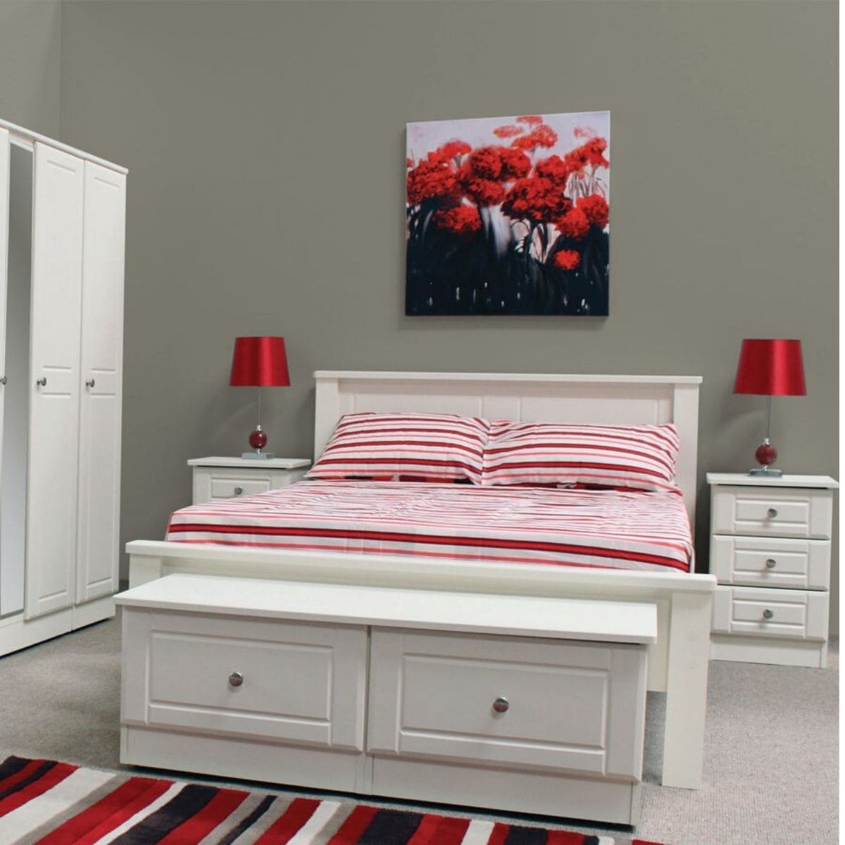 Ivory Simple Bed Frame