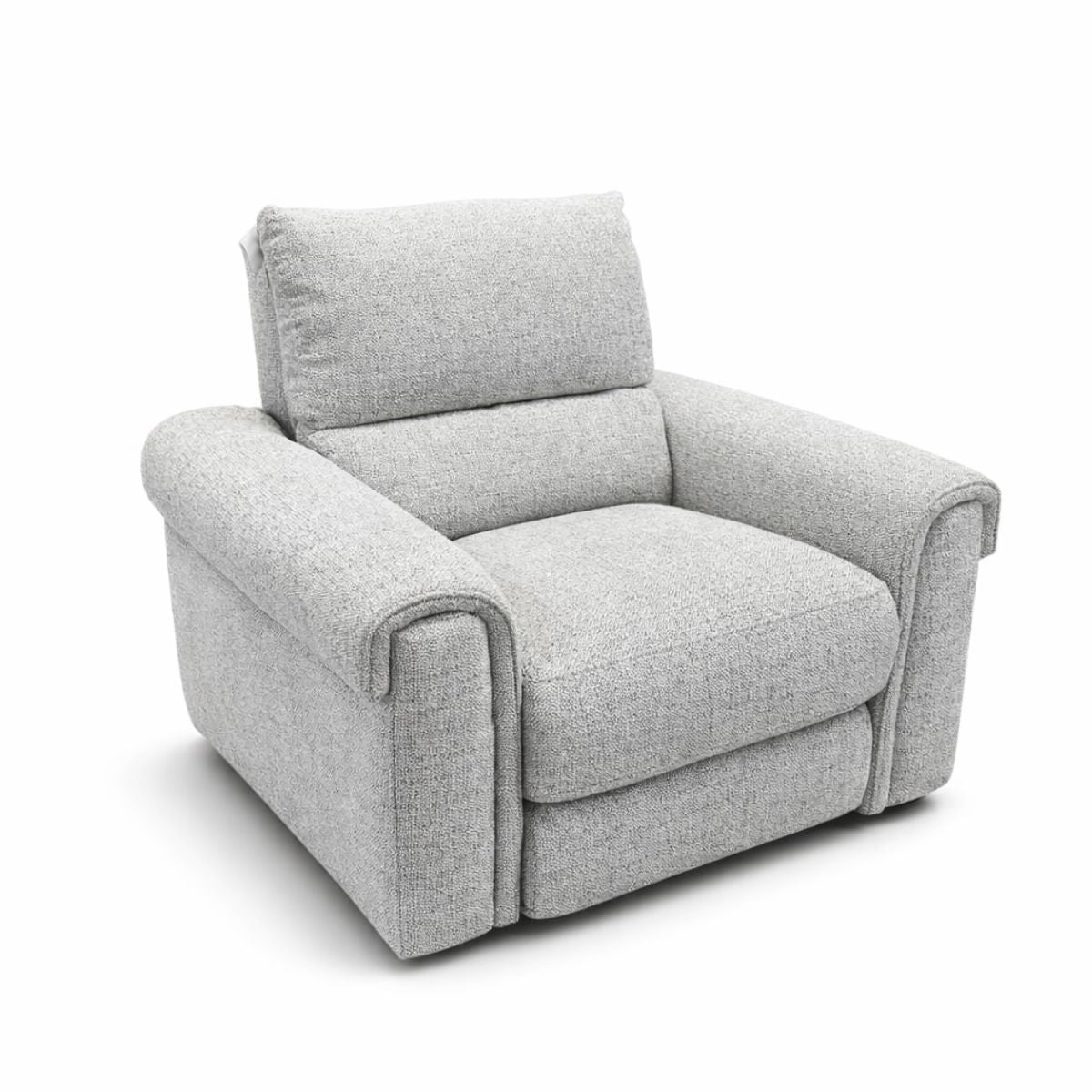 Gray armchair on a white background