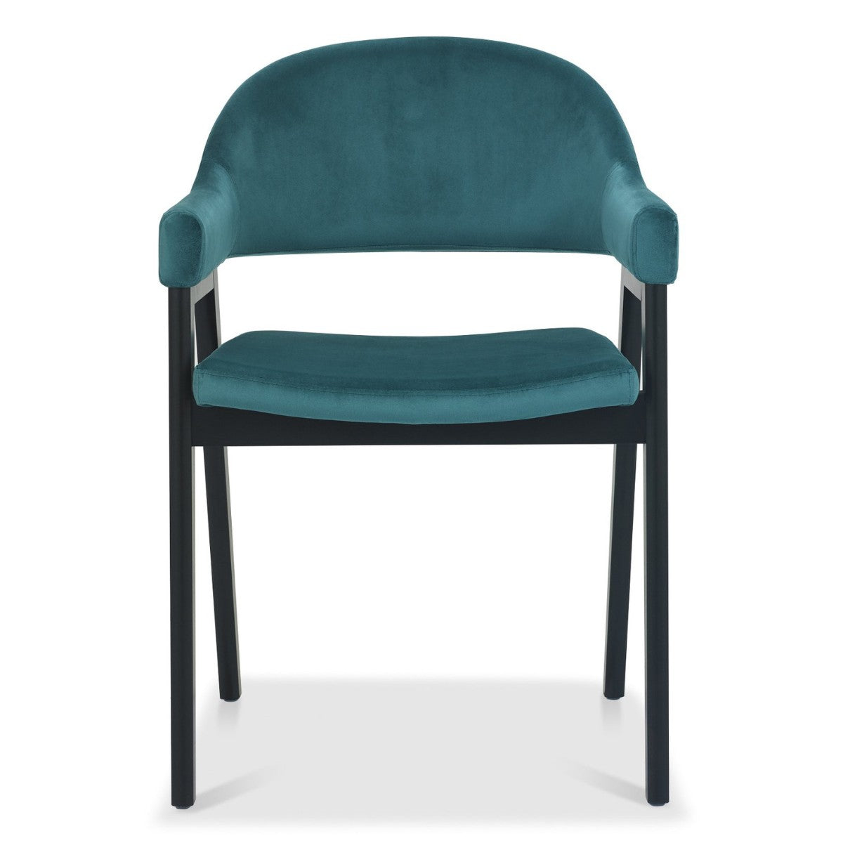 Chambery Weathered Oak Curved Back Dining Chair Blue - 2