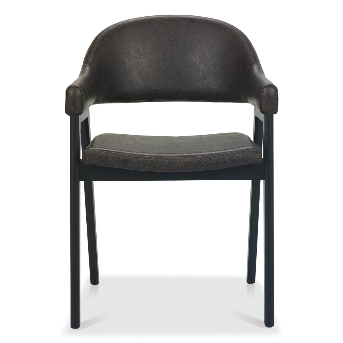 Chambery Weathered Oak Curved Back Dining Chair Brown - 2