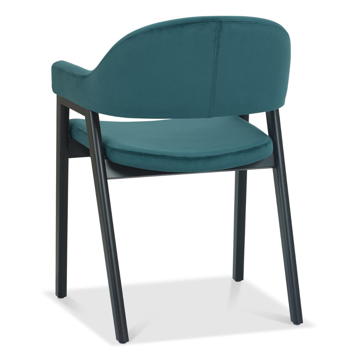 Chambery Weathered Oak Curved Back Dining Chair Blue - 3