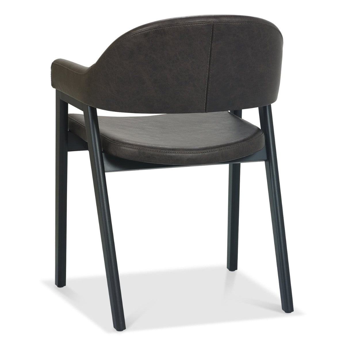 Chambery Weathered Oak Curved Back Dining Chair Brown - 3