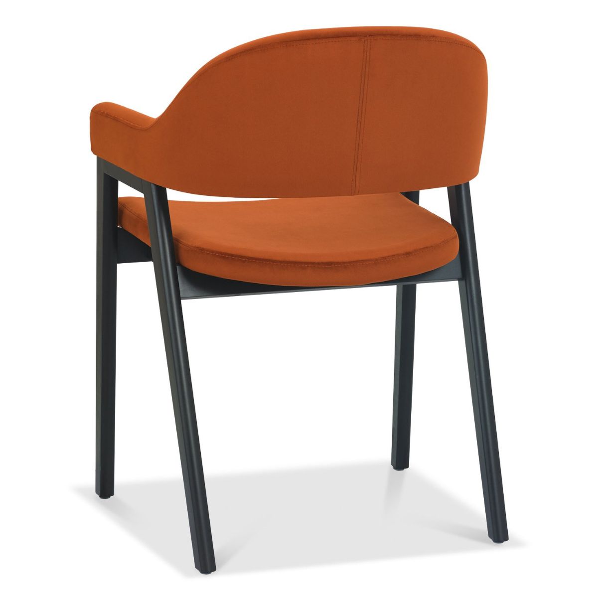 Chambery Weathered Oak Curved Back Dining Chair Orange - 3