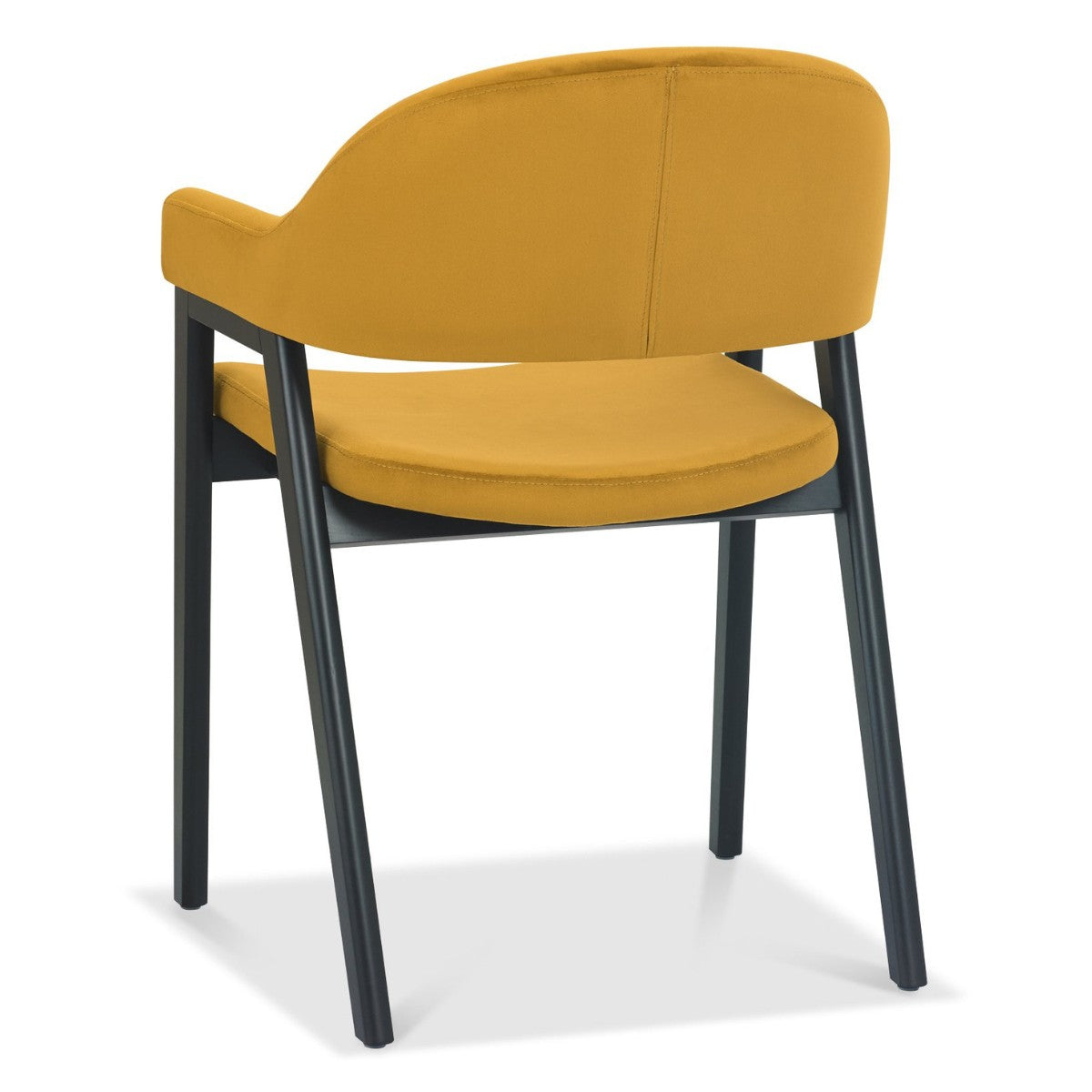 Chambery Weathered Oak Curved Back Dining Chair Yellow - 3