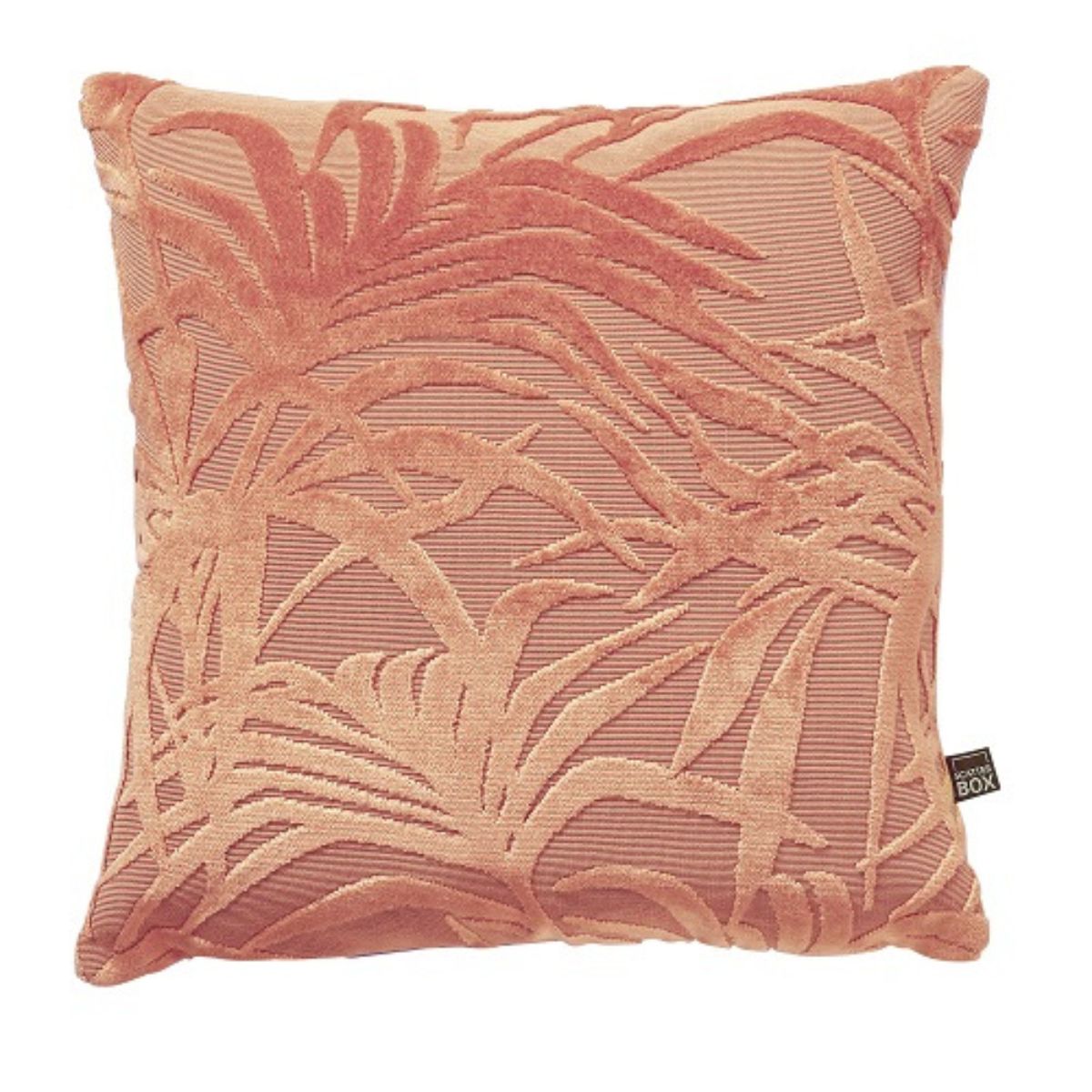 Cali Exotic Floral Velvet Cushion Pink - 1