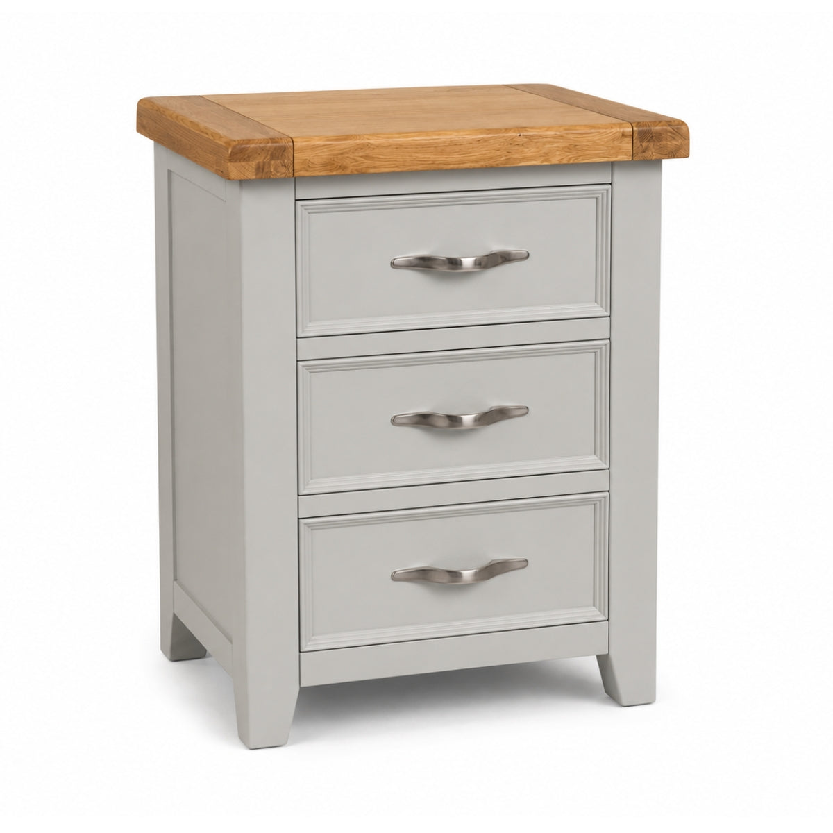 Canter Grey 3 Drawer Bedside Locker - 1