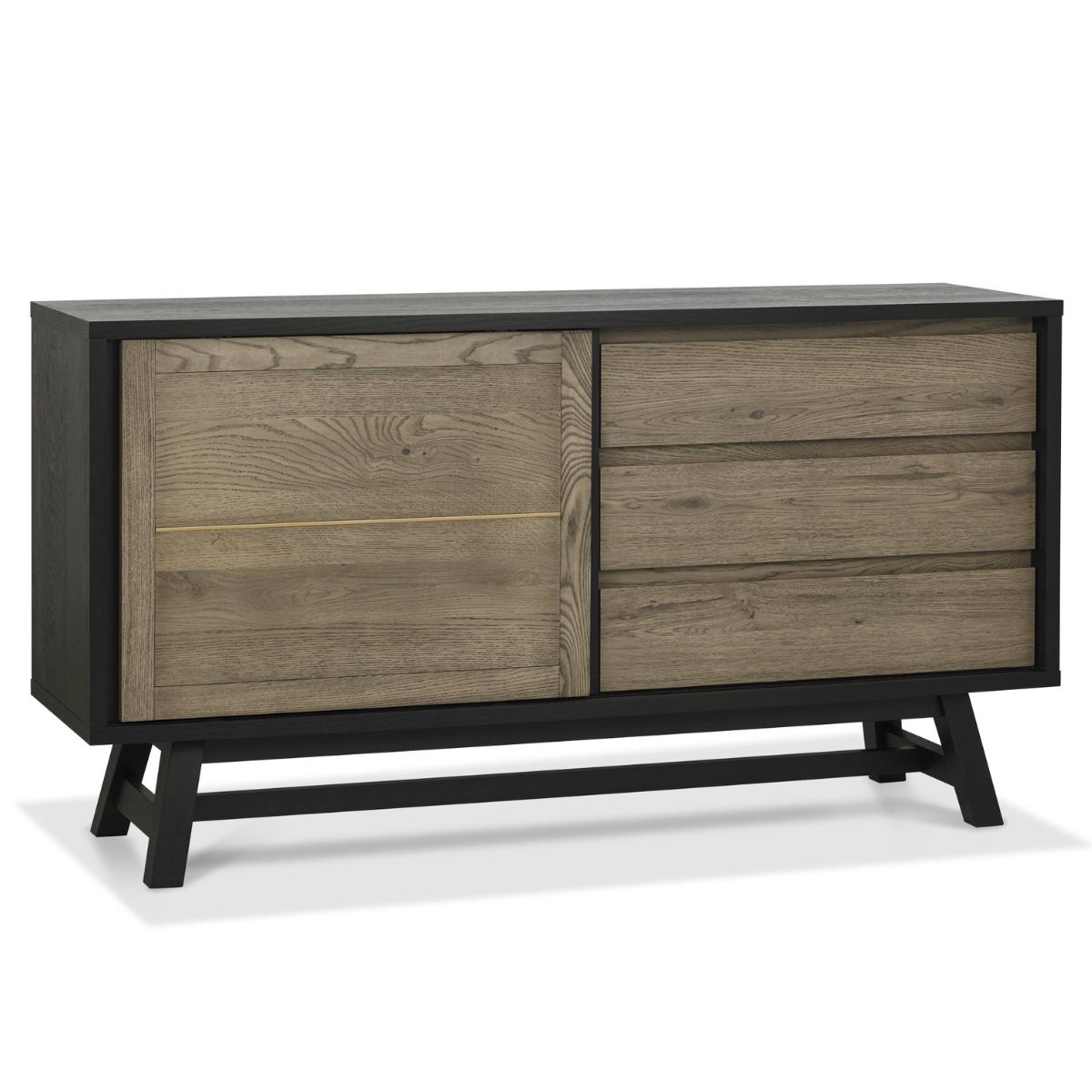 weathered oak wide sideboard