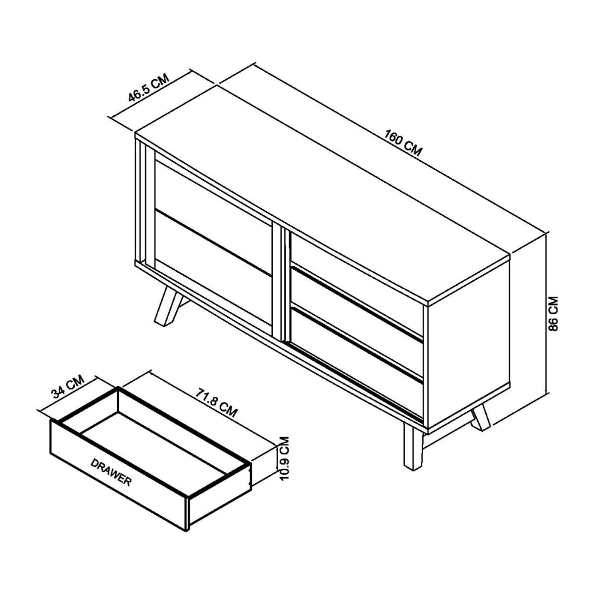 Chambery Wide Sideboard 7