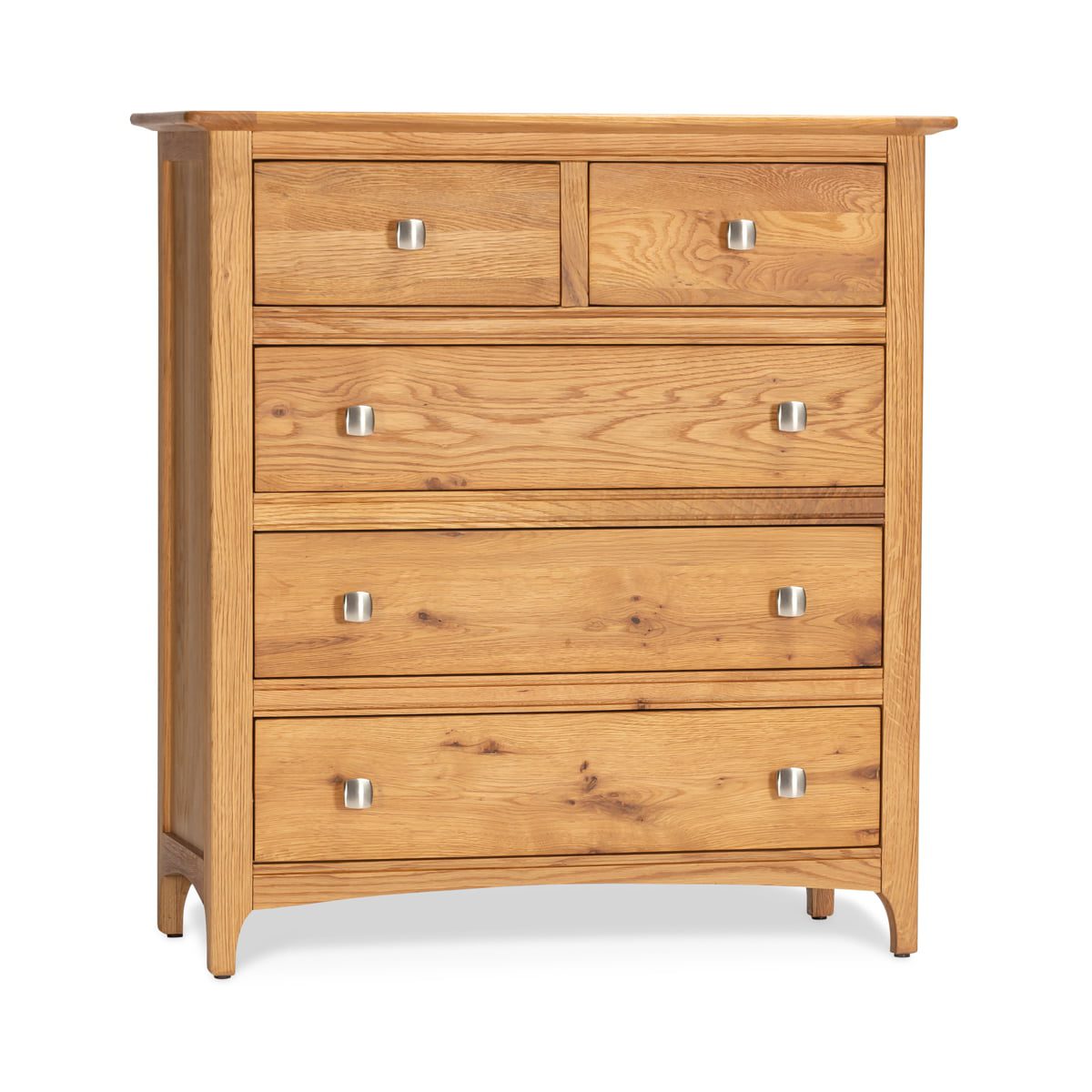 Oak 5 Drawer Chest