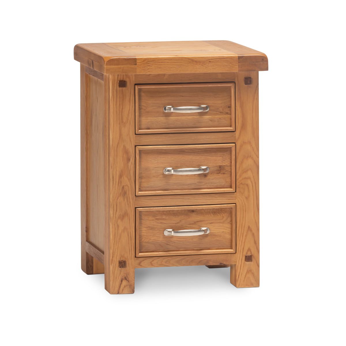 3 Drawer Wood Nightstand