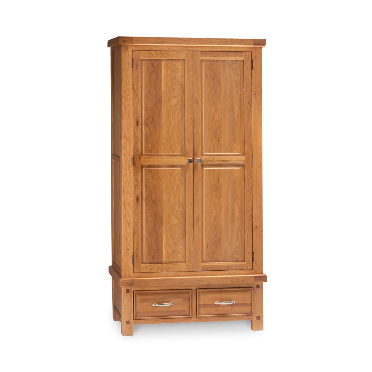 2 Door Wood Wardrobe with Drawers