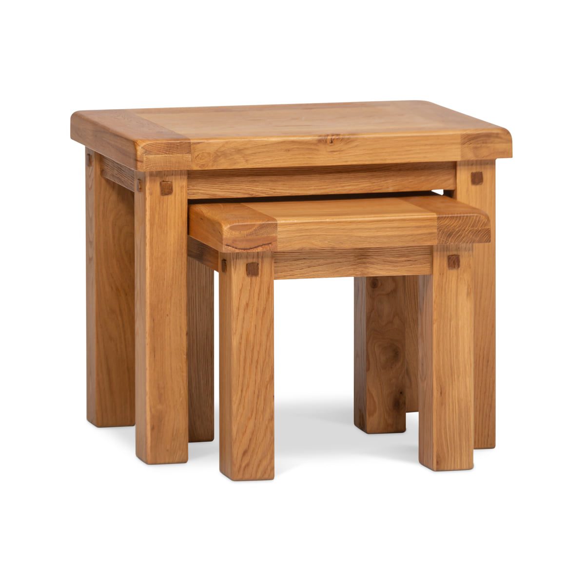 Rustic Oak Nest of Tables