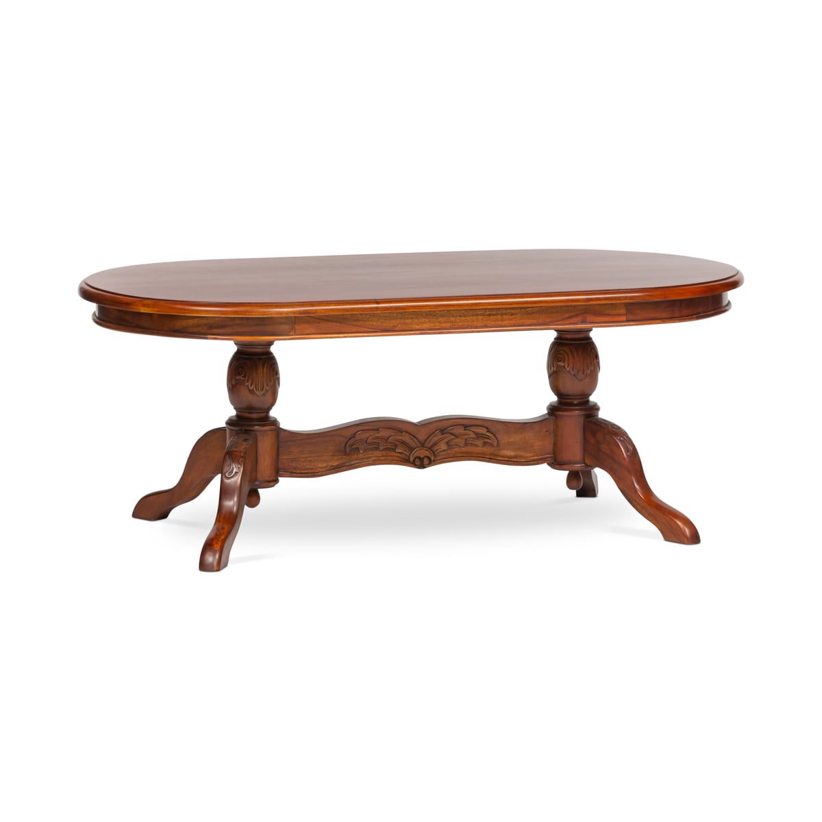 Solid Wood Oval Coffee Table