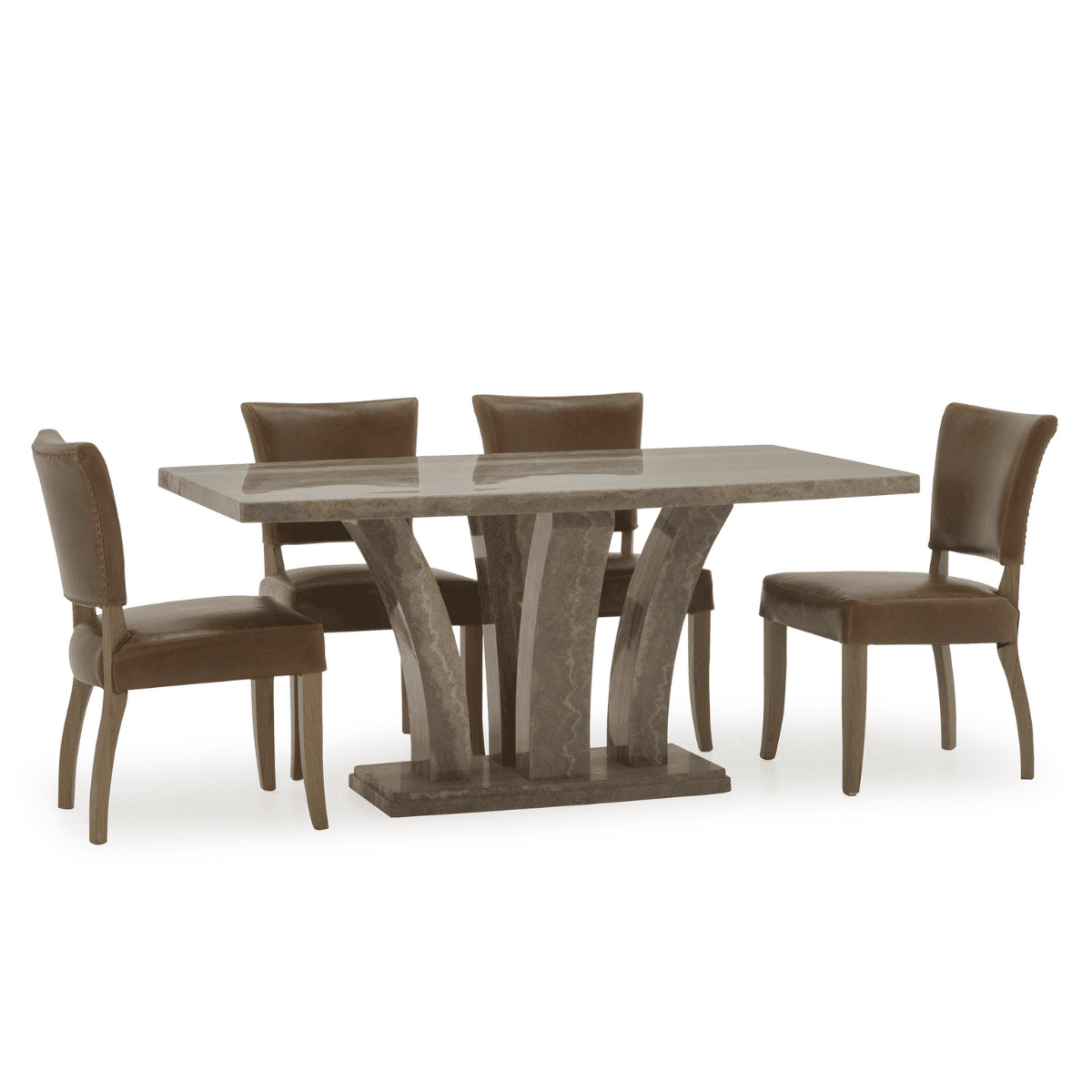 DUK-111-BR - Dinas Curved Leg Dining Chair - 3