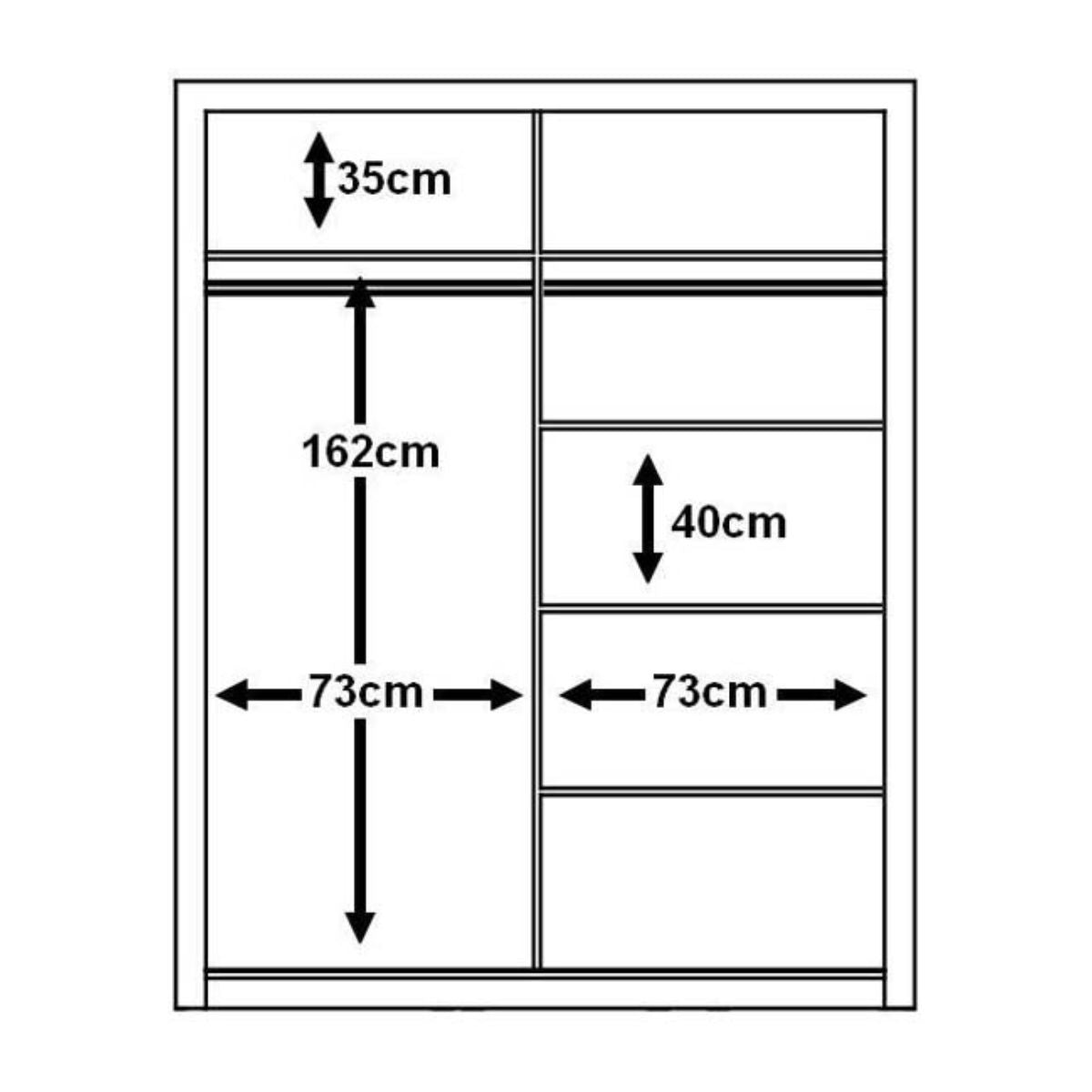 Darby Mirrored Oak Sliding Wardrobe 2