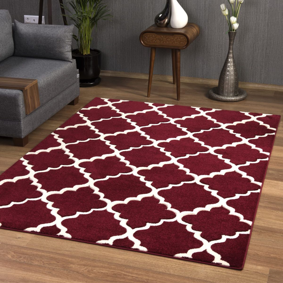 Darcy Geometric Rug Red 2
